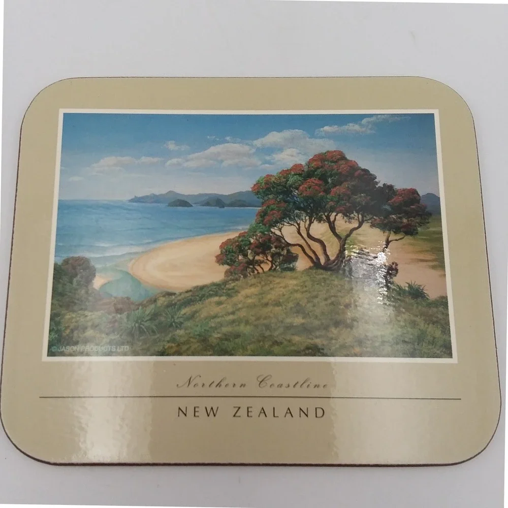 Jason Coasters Northern Coastline‎ New Zealand Cork Back Drink Coasters Set of 6